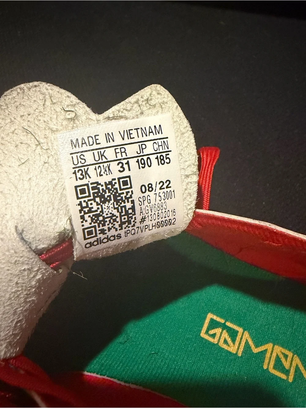 adidas Red and Green Youth Soccer Cleats